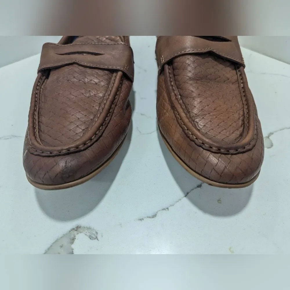 Vince Camuto Men's Garwin leather chocolate brown Loafers shoes oxford dress 12
